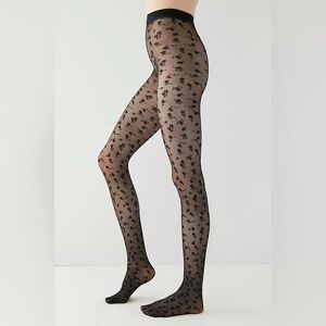 NWT Urban Outfitters Ditsy Floral Sheer Tights Size: S/M